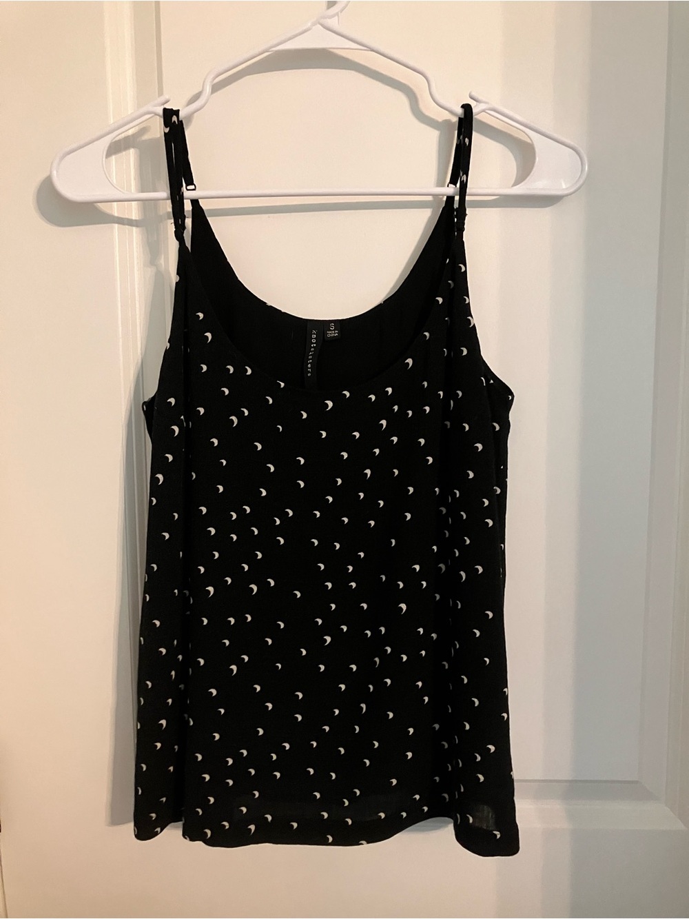 knot sisters Anthropologie Black Moon Patterned Camisole